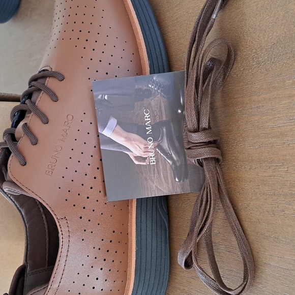 Bruno Marc Smart Casual Oxford Style Sneakers - Brown/Black - Size: Men 12 - Picture 10 of 10